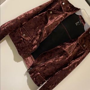 Beautiful velvet bomber jacket